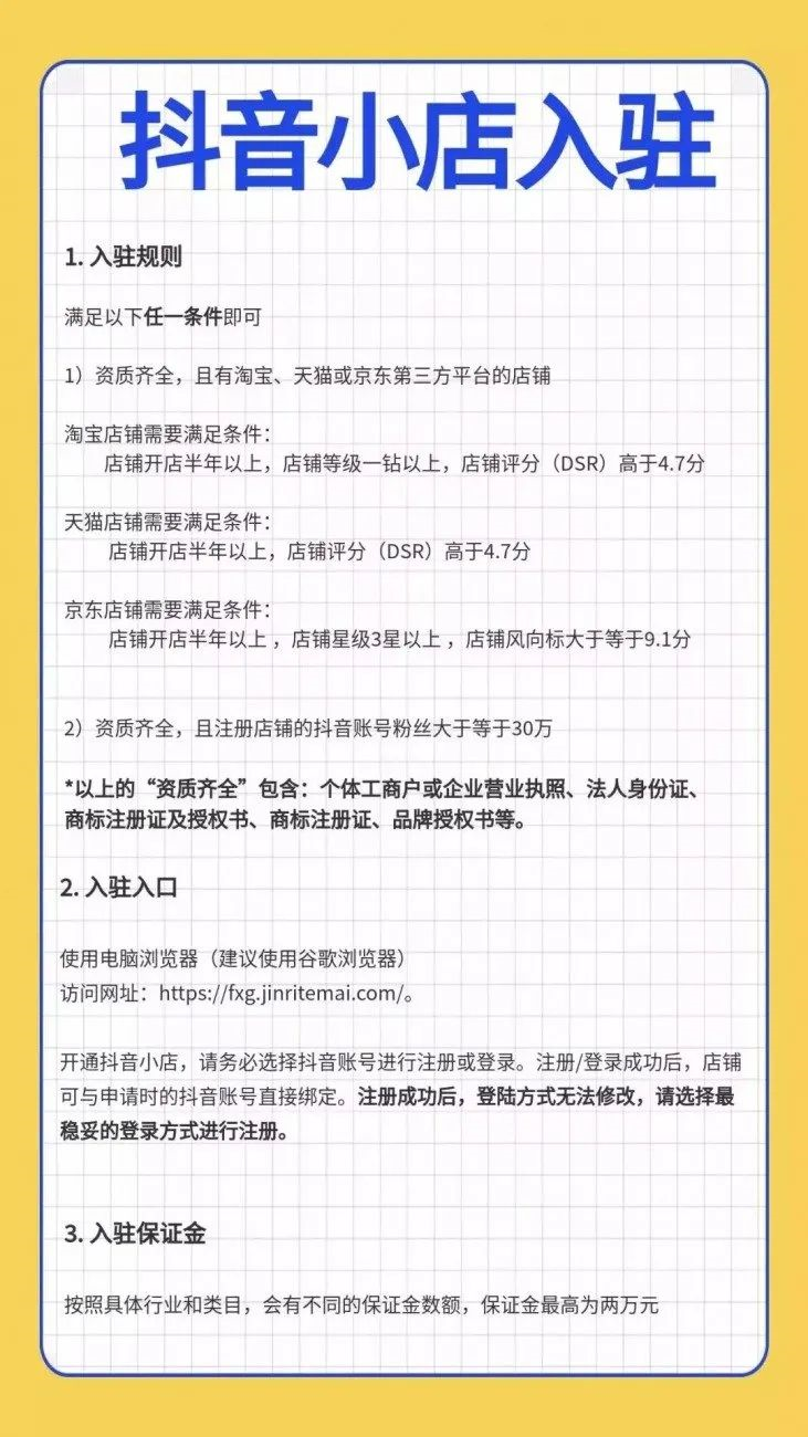 抖音小店如何開通