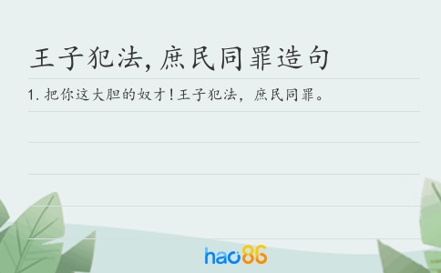 王子犯法,庶民同罪造句