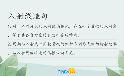 入射線造句